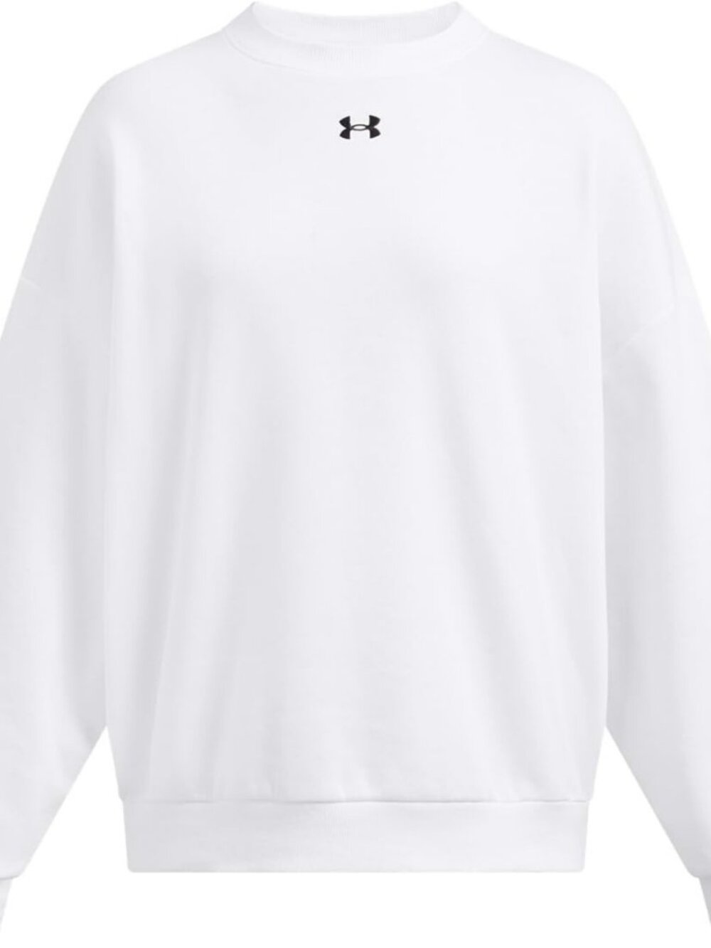 Under Armour Rival Fleece Oversized Crew Sweatshirt White 2X NWT MSRP $50